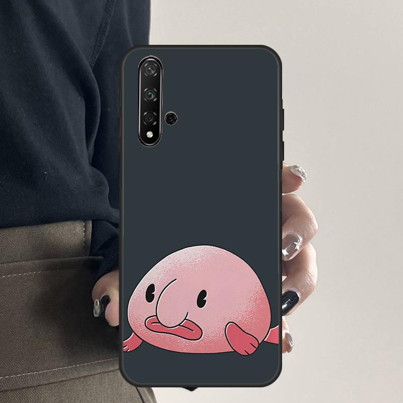 Cartoon Blobfish For Huawei Nova 12i 12s 7i 8i 11i 9 10 SE Y91 Y90 Y60 Y70 Y72 Y61 P30 P40 Lite P60 Pro Case