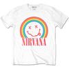Nirvana Smiley Rainbow White Unisex T-shirt