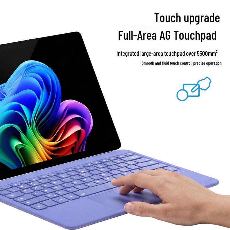Цветная Bluetooth-клавиатура с подсветкой для Surface Pro 12 с защитным чехлом