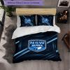 NSW Blues Pattern Microfiber 3Pcs Bedding Set Decor Duvet Cover Set For Bedroom Home Use