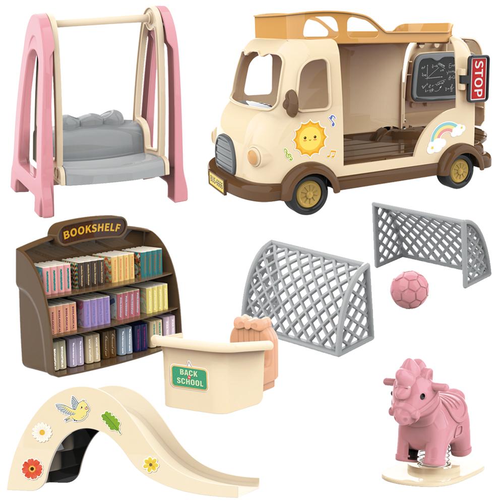 Лесная семья 1/12 масштаб автобус мебель миниатюры для кукольного домика аксессуары стулья кухня игрушечный игровой домик рождественский подарок для девочки