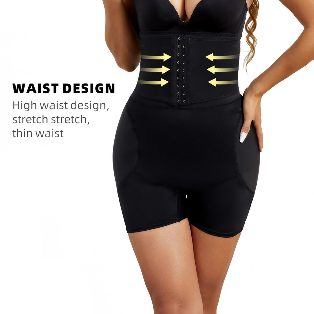 Womens Seamless Butt Lifter Boyshort  Waist Control with Hook Panties Hip Enhancer Underwear Padded Ass Up Briefs Fake Pads