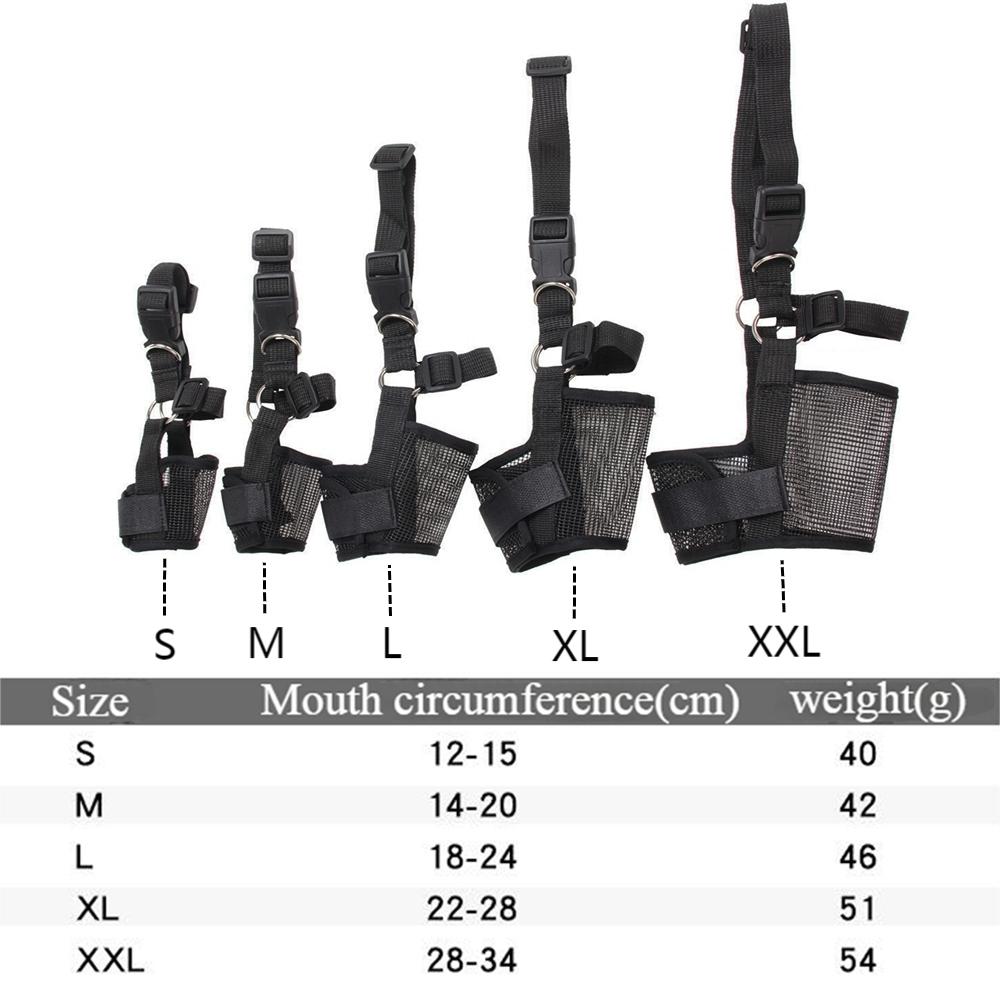 Намордник для собаки против лая, регулируемый, сетчатый, дышащий, для маленьких, средних и крупных собак, против укусов, против лая, аксессуары для собак