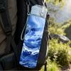 1PC Dark Blue Fluid Paint Pattern 750ml Color Plastic Sports Water Bottle Leakproof Flip Straw Lid Suitable for Sports Office Home Use