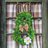 Easter Dead Branch Wreath Outdoor Garden Simulated Flower Door Hanging Creative Rabbit White Flower Wreath