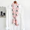 Ladies' Versatile Trendy Simulation Silk Long Strip Print New Binding Bag Travel Sunscreen Party Beach Scarf