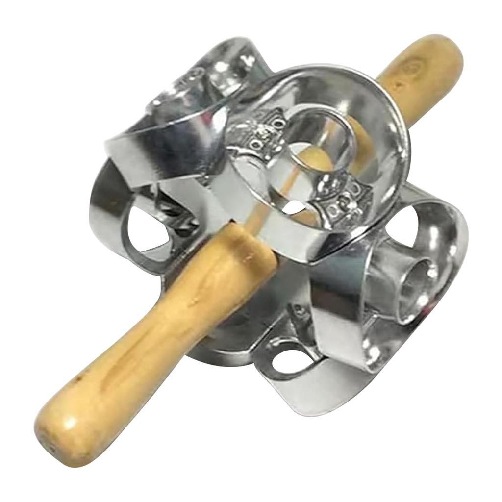 Форма для пончиков из нержавеющей стали Вращающийся металлический деревянный ролик для быстрого приготовления теста Инструмент для приготовления Домашние пекарни Аксессуары для выпечки