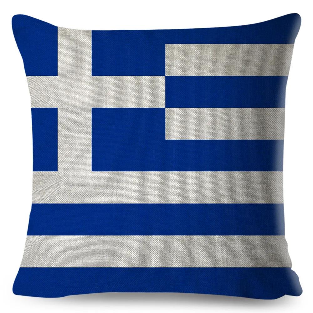 Чехол на подушку с национальным флагом в 50 стилях для дивана, декор для детской комнаты, наволочка с геометрическим принтом, наволочка из полиэстера 45x45 см