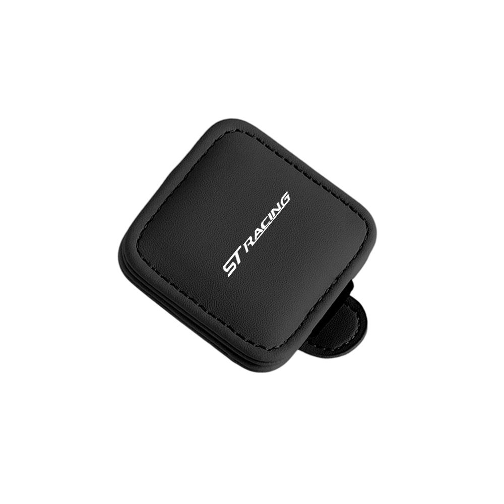 ENNG2 1PCS Car Glasses Clip Sun Visor Logo Accessories for Ford STRACING Focus Fiesta Mondeo Fusion Shelby Edge Kuga Ecosport Mustang