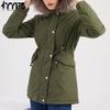 Women's Fashion Casual Autumn Winter Solid Color Print Long Sleeve Hooded Warm Coat