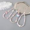 Bow Mobile Phone Bead Chain Love Mobile Phone Lanyard Hanging Rope Bead Phone Strap  Jewelry