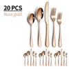 Набор столовых приборов из нержавеющей стали 16 шт/20 шт Кофейные ложки для размешивания Набор чайных ложек для торта Десертная ложка Чайная ложка Набор столовых приборов