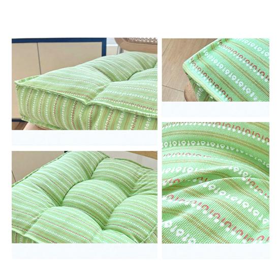 Подушка на сиденье 18" x 18" Утолщенная квадратная подушка для офисного стула Полосатая мягкая набивная подушка для бедер Современная напольная подушка для сидения для дома гостиной спальни