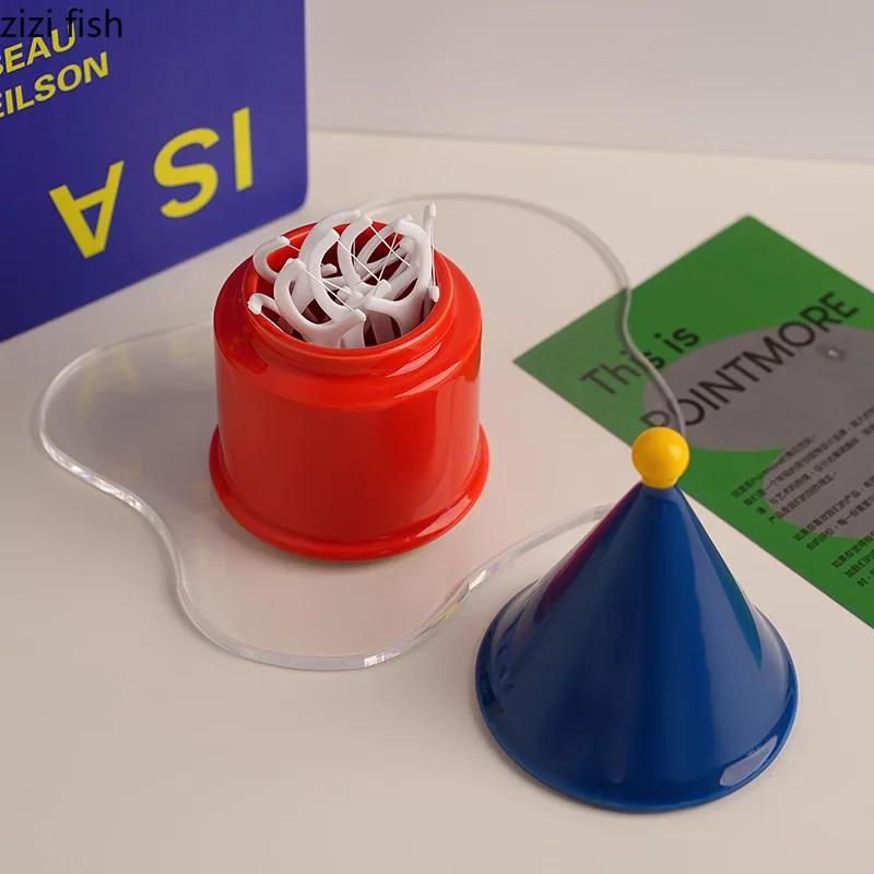 Мультяшная керамическая зубочистница Дофаминовая креативная коробка для ватных палочек Коробка для зубной нити Настольные декоративные украшения Бытовые товары