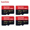 SanDisk Extreme Pro Card 256 ГБ Micro SD-карта SDXC Карта памяти UHS-I 128 ГБ 512 ГБ 64 ГБ 32 ГБ U3 V30 TF Флэш-карты Адаптер для карты памяти для камеры DJI