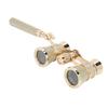 Opera Glasses Binoculars with Handle 3X25 Metal Portable Theater Glasses for Watching Drama Stage Play Art Performance