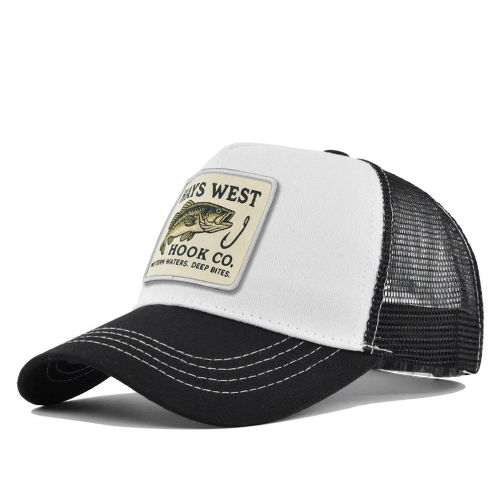 High Quality Outdoor Fishing Snapback Embroidery Design Mesh Hat Fishing Trips