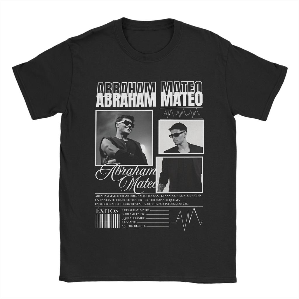 Rapper Abraham Mateo Album TShirts for Unisex Vintage Cotton Tee Shirt Round Collar Short Sleeve T Shirts New Arrival Tops