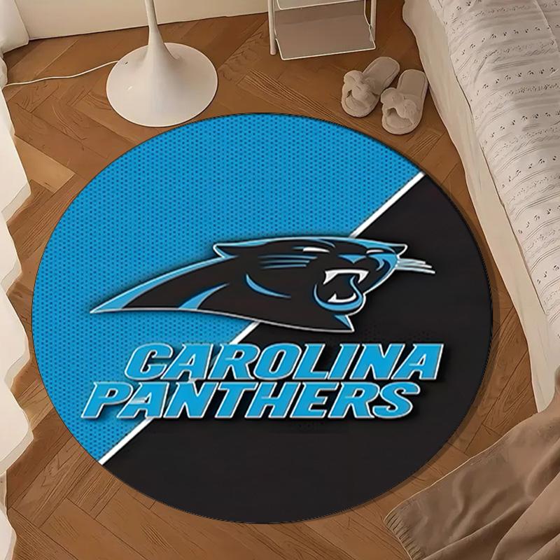 Panthers Helmet Round mat, Anti-slip Circle Carpet Chair rug For livingroom,Bedroom, doormat home decor Gift Christmas Gifts