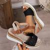Мода 2024 Новые сандалии на танкетке Женские Летние Легкие Тренд Повседневные Туфли с открытым носком Женские Летние Сандалии на платформе и каблуке Обувь для женщин