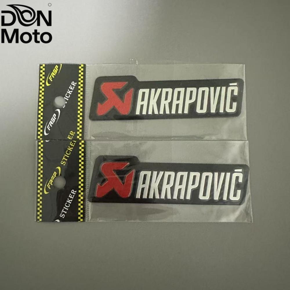 DON 2 шт. Наклейка на мотоцикл Декаль Логотипы для выхлопной системы Akrapovic Алюминиевый сплав Водонепроницаемое крепление