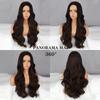 MERISIHAIR Длинные вьющиеся волосы Парик Темно-коричневый Светло-коричневый Разноцветные Длинный парик Без челки Жен. Волосы Повседневная одежда