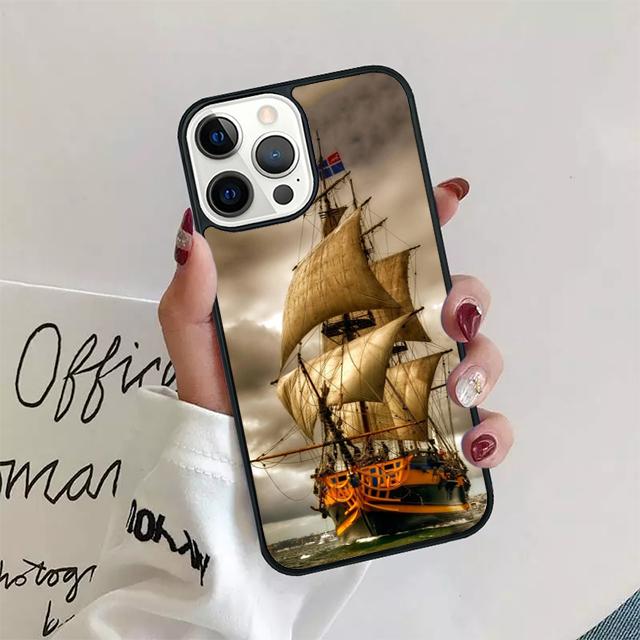 Чехол для телефона с пиратским кораблем, парусник, задняя крышка для iPhone 17 Air 16 15 14 13 11 12 Pro Max PlusS Shell Coque