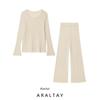 Araltay New Arrival Fashion Style Women's Clothing Metal Wire Mesh Girdle Long Sleeves Tops Mid Waist Pants 564444