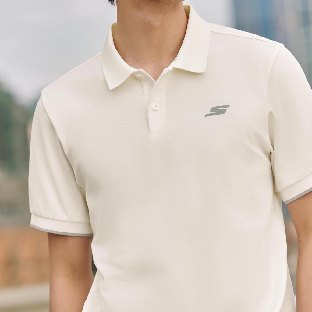 Skechers Дышащая однотонная рубашка-поло мужская верх P226M006-0074