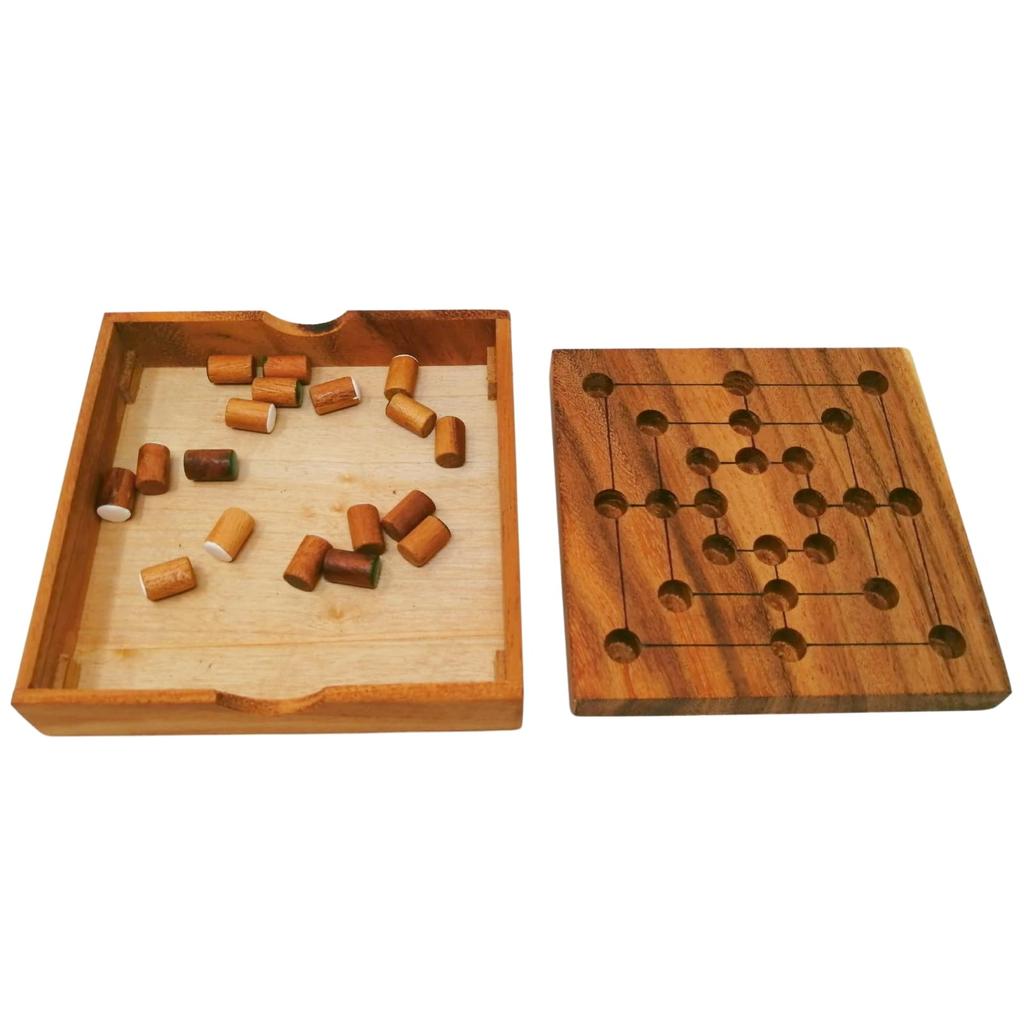 KINOKINO Nine Men's Morris Wooden Board Game
