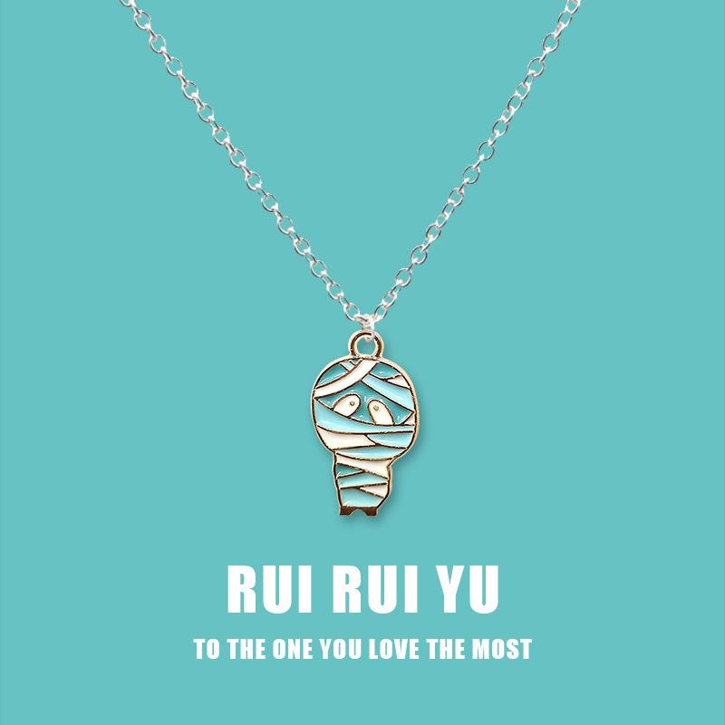 RUI RUI YU модное милое ожерелье с подвеской в виде мумии, женское и мужское ожерелье лучшего друга, милое очаровательное ожерелье в виде мумии, ювелирные изделия для пары