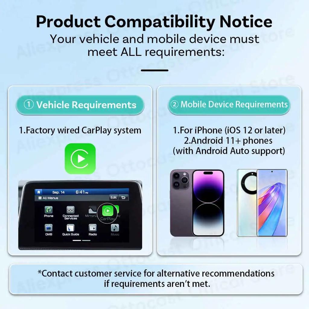 lcvr9 OTTOCAST 2026 Play2Video Ultra Wireless CarPlay Android Auto Adapter for Netflix Youtuber Wifi for Chevrolet Ford VW Toyota Benz