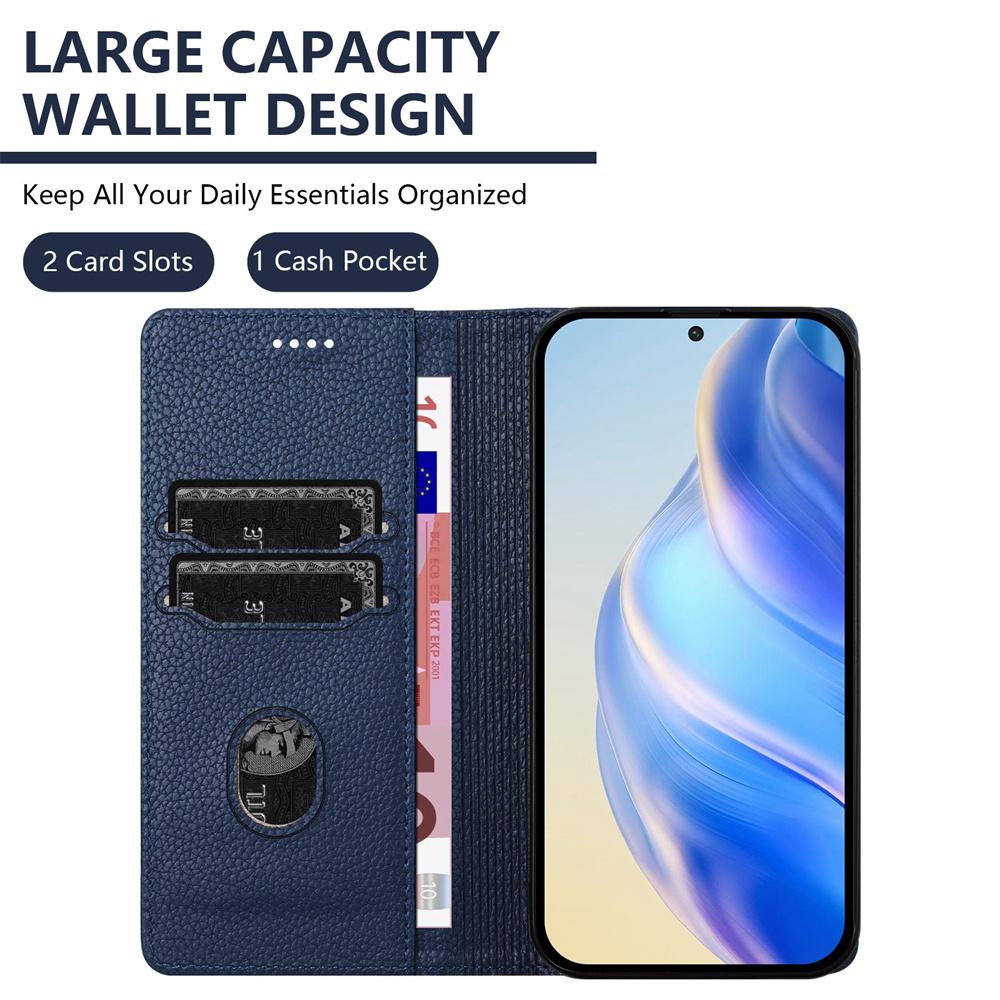 Магнитный кожаный кошелек-чехол для телефона для Huawei Honor 400/200/90 Pro/80/70/60SE/20s/20/9x – Ударопрочный, с отделениями для карт