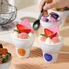 50 Pieces Reusable Plastic Ice Cream Bowls Set Accessory Frozen Yogurt