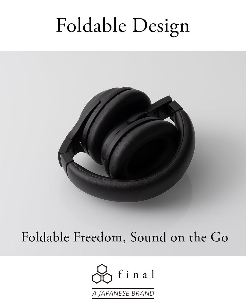 Final UX2000 Bluetooth Headphones with Noise Canceling, Bluetooth 5.3, Low Latency, 60h Playback Time (Cream)