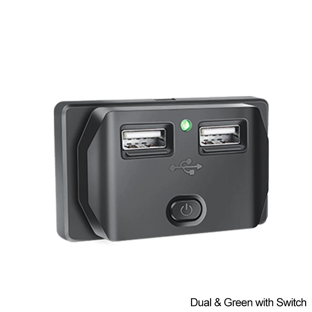 Новый автомобильный QC 3.0 USB PD Type C быстрое зарядное устройство розетка 12 В-24 В с переключателем светодиодная розетка быстрая зарядка для RV лодки мотоцикла