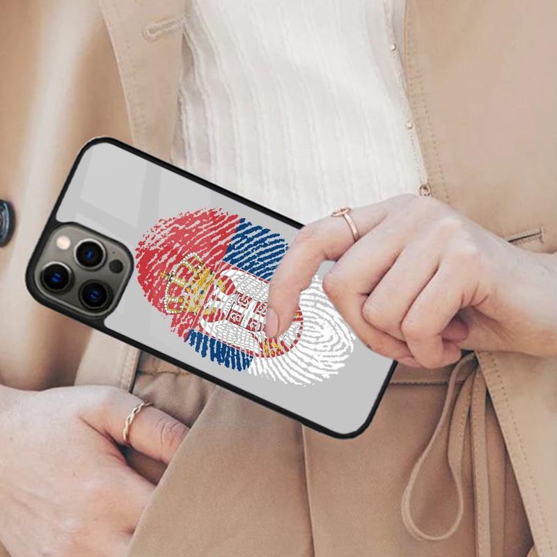 Сербия Сербский Национальный Флаг Магнитный Чехол для Телефона ДЛЯ APPLE iPhone 17 Air 16 14 13 12 Pro Max 15 Plus Беспроводная Крышка MagSafe
