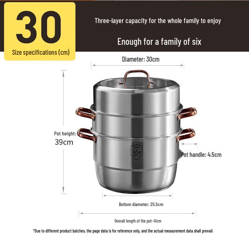 COOKER KING Трехъярусная пароварка из нержавеющей стали 304