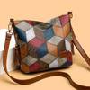 Women Bag Soft PU Leather Purse Quality Female Shoulder Messenger Bag Designer Large Capacity Patchwork Bucket Handbag