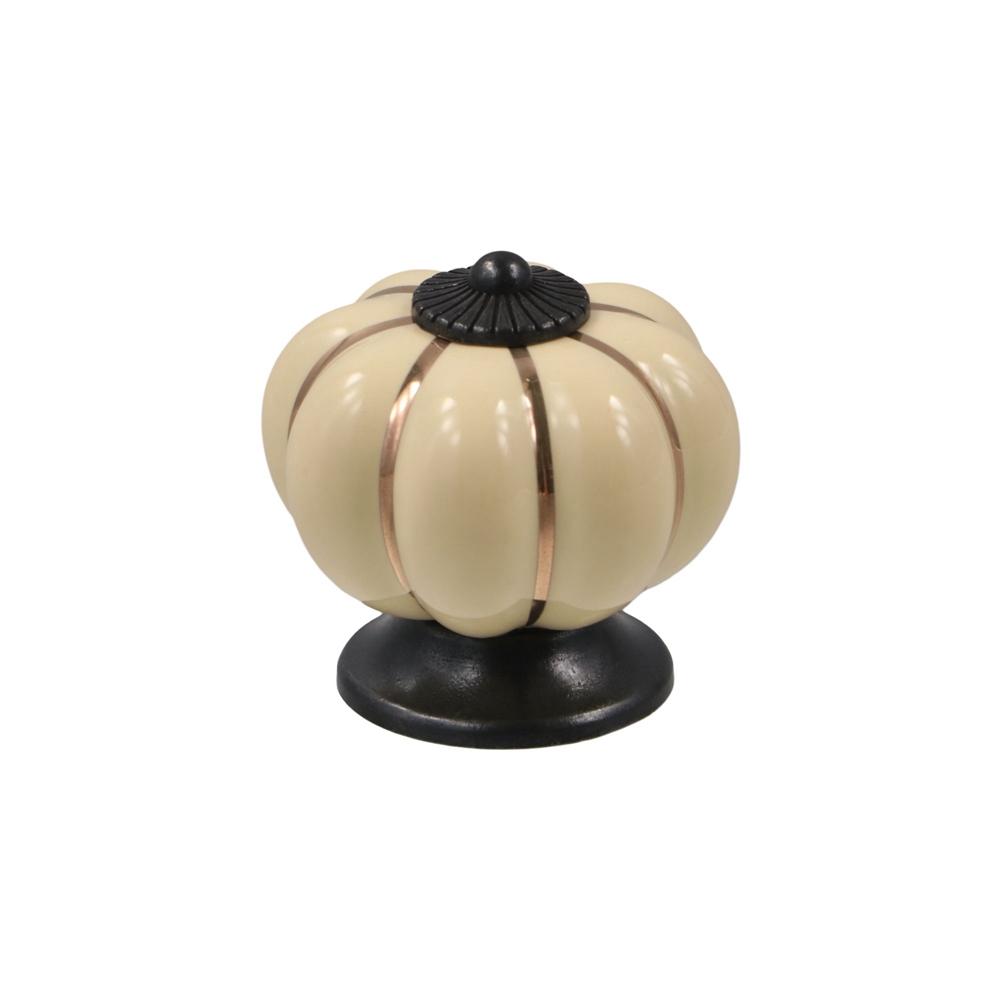 Керамическая ручка-тыква в европейском стиле с одним отверстием для ящика, дверные ручки-скобы, мебель