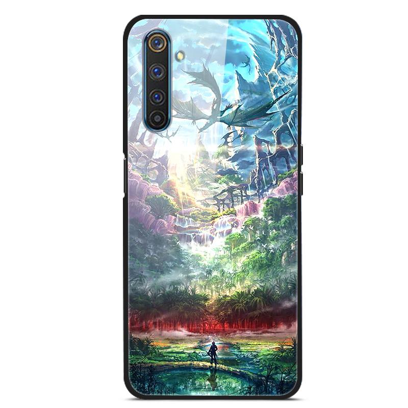 Для OPPO Realme XT Закаленное Стекло Чехол Мягкий Бампер Жесткий Funda Для OPPO Realme 6 Pro Realme X2 XT Чехол для Телефона Realme6 Задняя Крышка