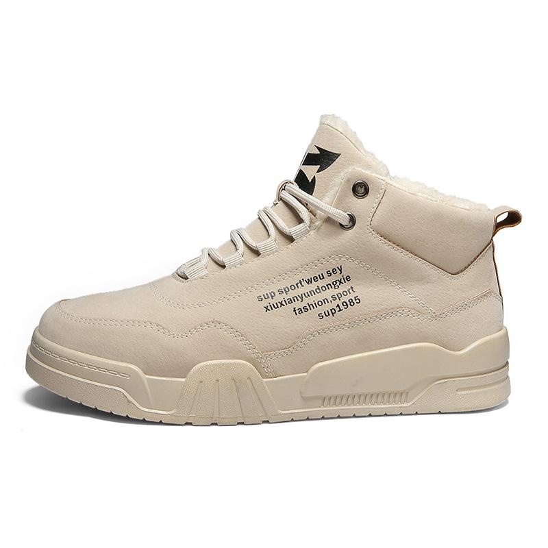 Мужские хлопковые туфли с толстой подошвой, дышащие, удобные, износостойкие, сохраняющие тепло, бархатные, защищающие от холода, балетки Sh