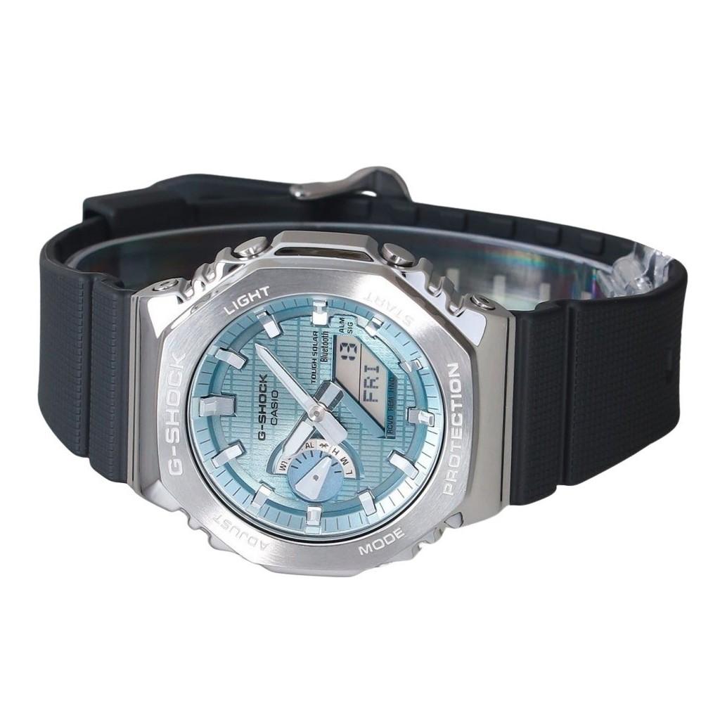 Casio G-Shock G-Steel Аналоговый цифровой смартфон Link Ice Blue Dial Tough Solar GBM-2100A-1A2 200M Мужские часы