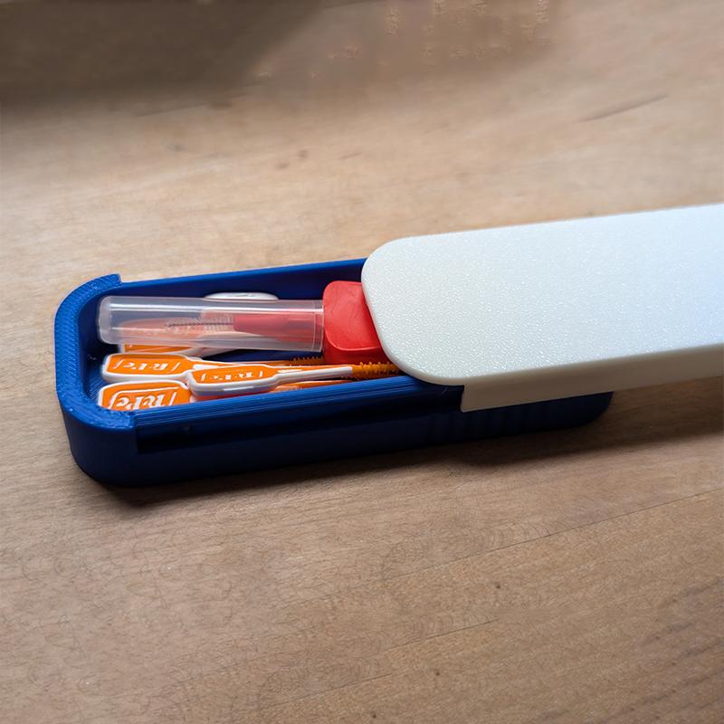 1pc Mini Sliding Cotton Swab Storage Box Portable Swab Case For Travel And Daily Use Multi-Compartment Dust-Proof Keeps Clean