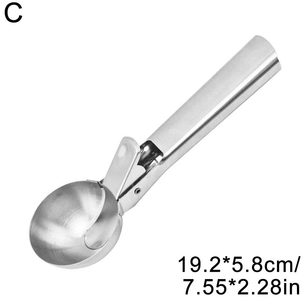 Stainless Steel Dual-purpose Ice Cream Scoop Ice Cream Scooper Multifunctional Fruit Scoop For Kitchen Supplies