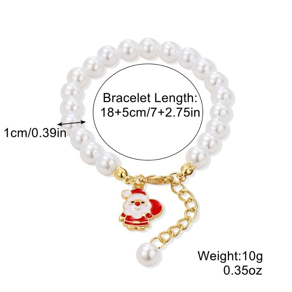 Cartoon Double Layer Christmas Necklace Santa Christmas Tree Rice Beaded Chain Jewelry Accessories Gingerbread Man