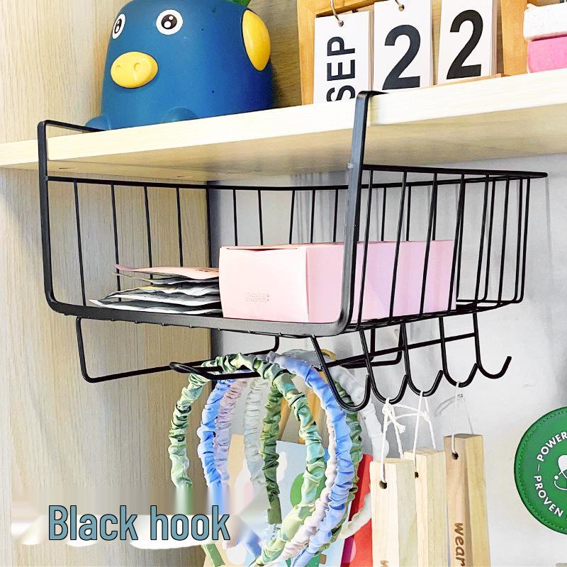 Настенная полка для хранения кухонных принадлежностей: Многоярусная подвесная корзина с держателем для бумажных полотенец и пищевой пленки.