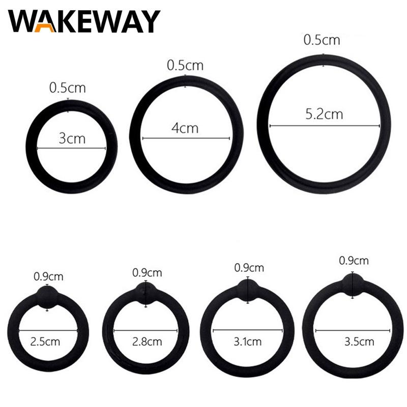 WAKEWAY 3/4 ШТ. Кольцо для пениса Кольцо для пениса Презерватив Тренажер для пениса Задержка эякуляции Высокая эластичность Прочная игрушка для мужчин