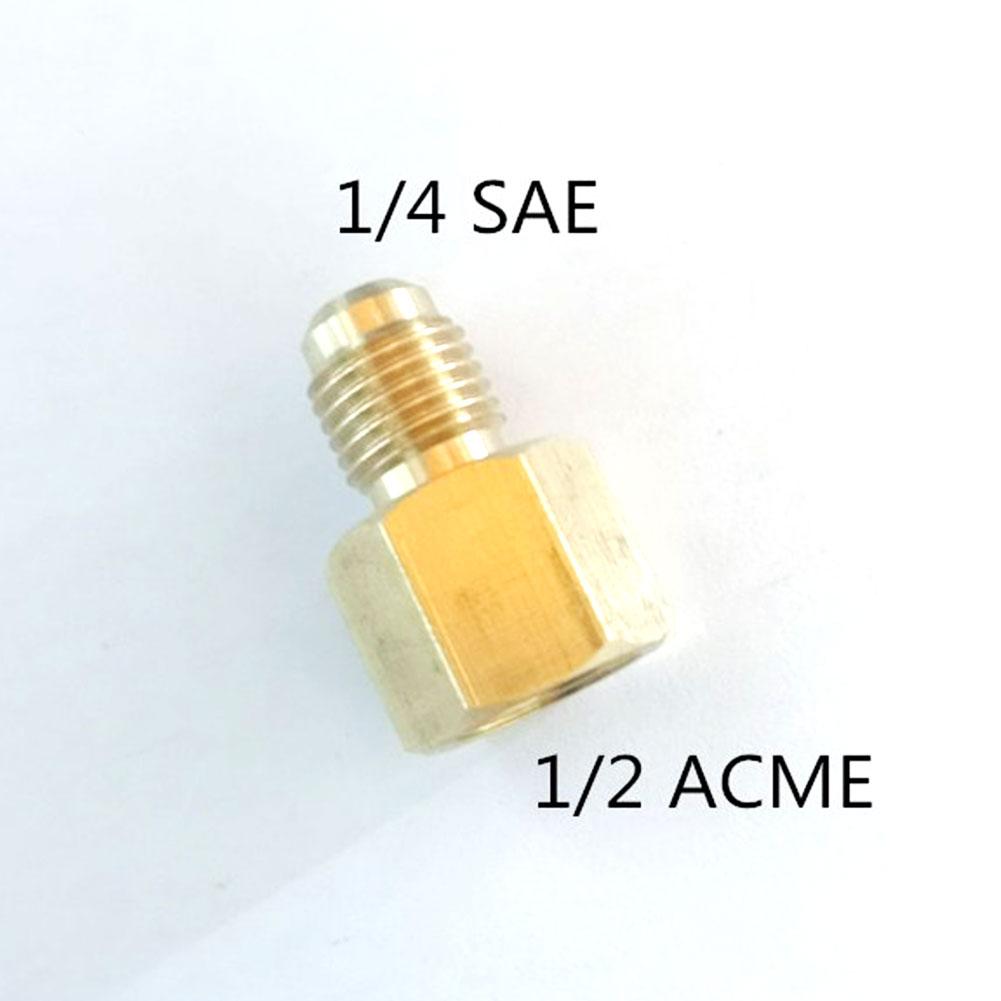 4PCS R134A Brass Refrigerant Tank Adapter To R12 Fitting AdapterValve Core Vacuum Pump Adapter Air Conditioning Tools