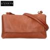 Genten Leather Flap Shoulder Bag BrownUsed